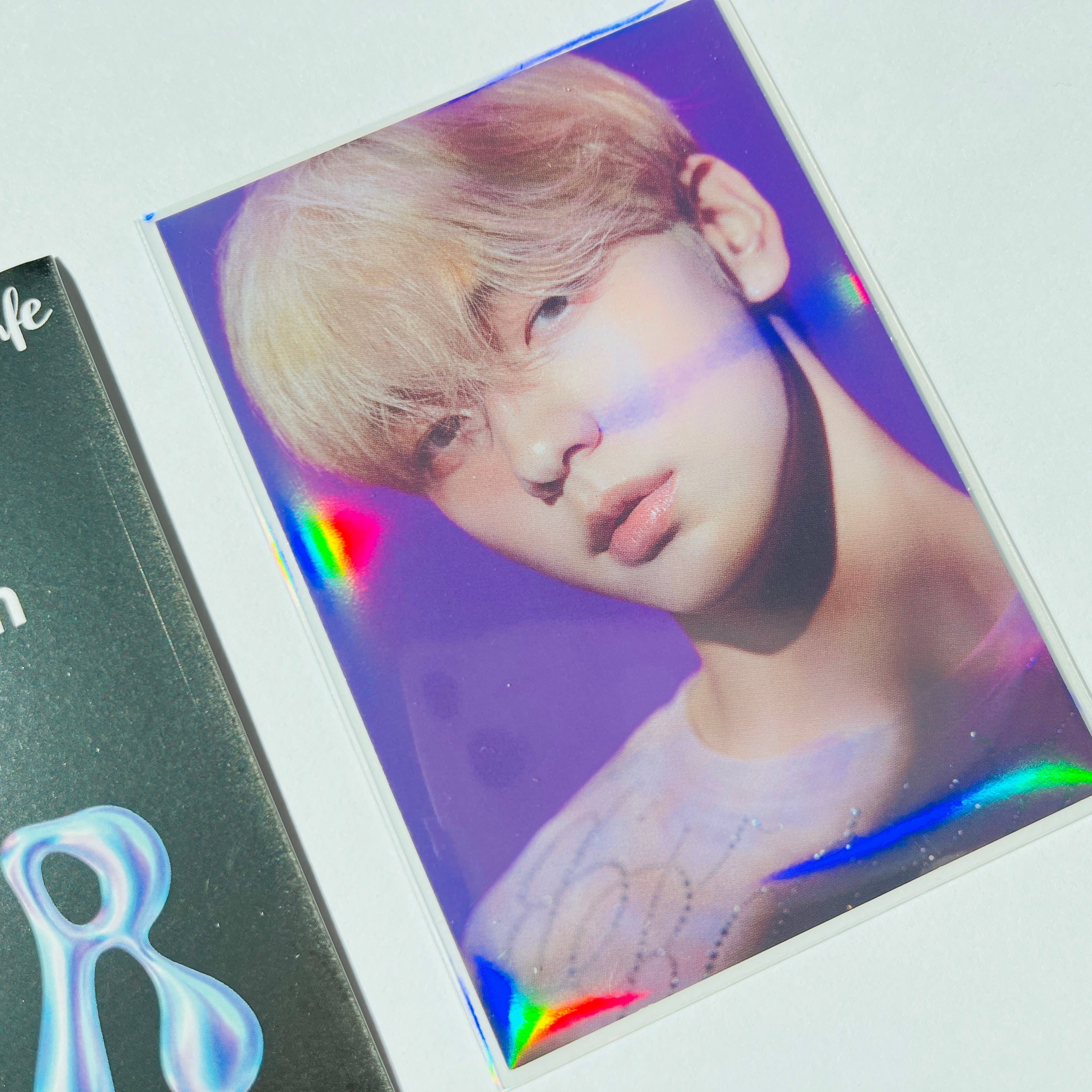 [73x103mm] Meowcafe Premium Holographic CPP Photocard Sleeve - [Hologram Rainbow]