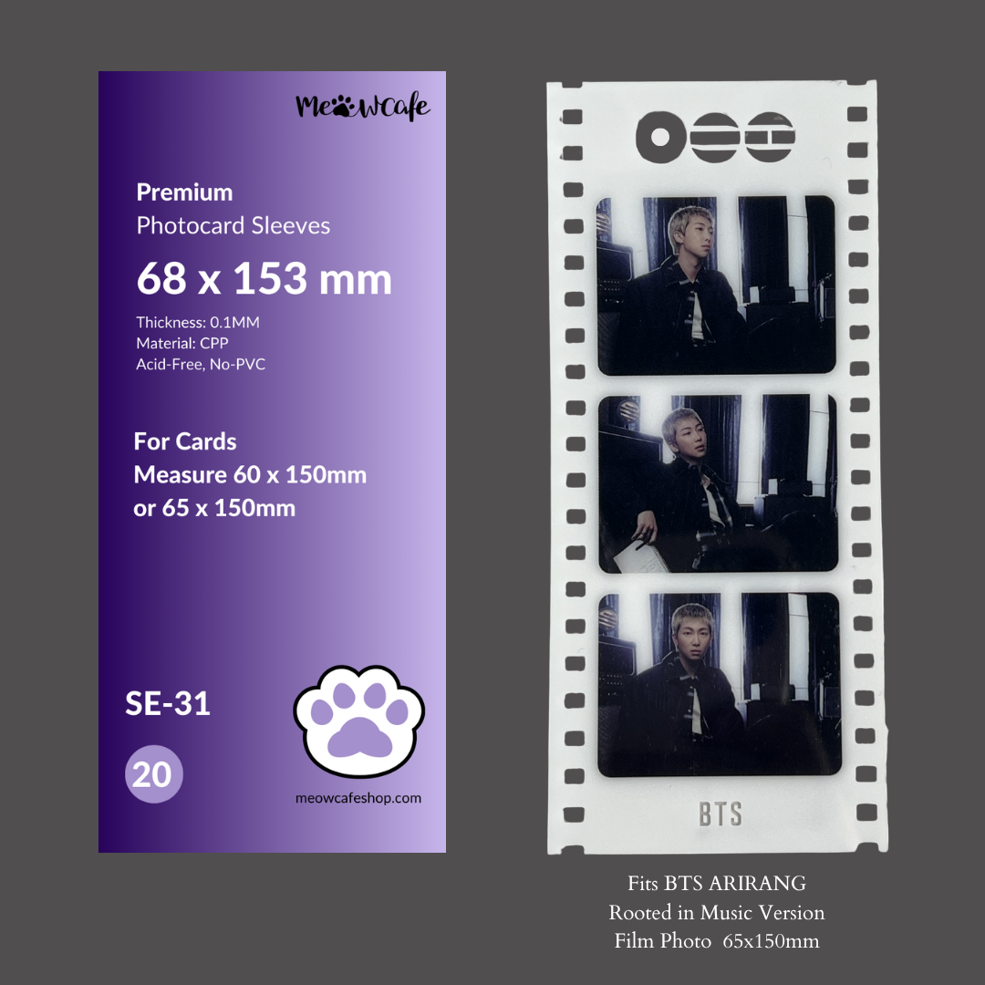 [68x153MM]  Meowcafe Premium CPP Card Sleeve for 65x150 Card (20 Sleeves)