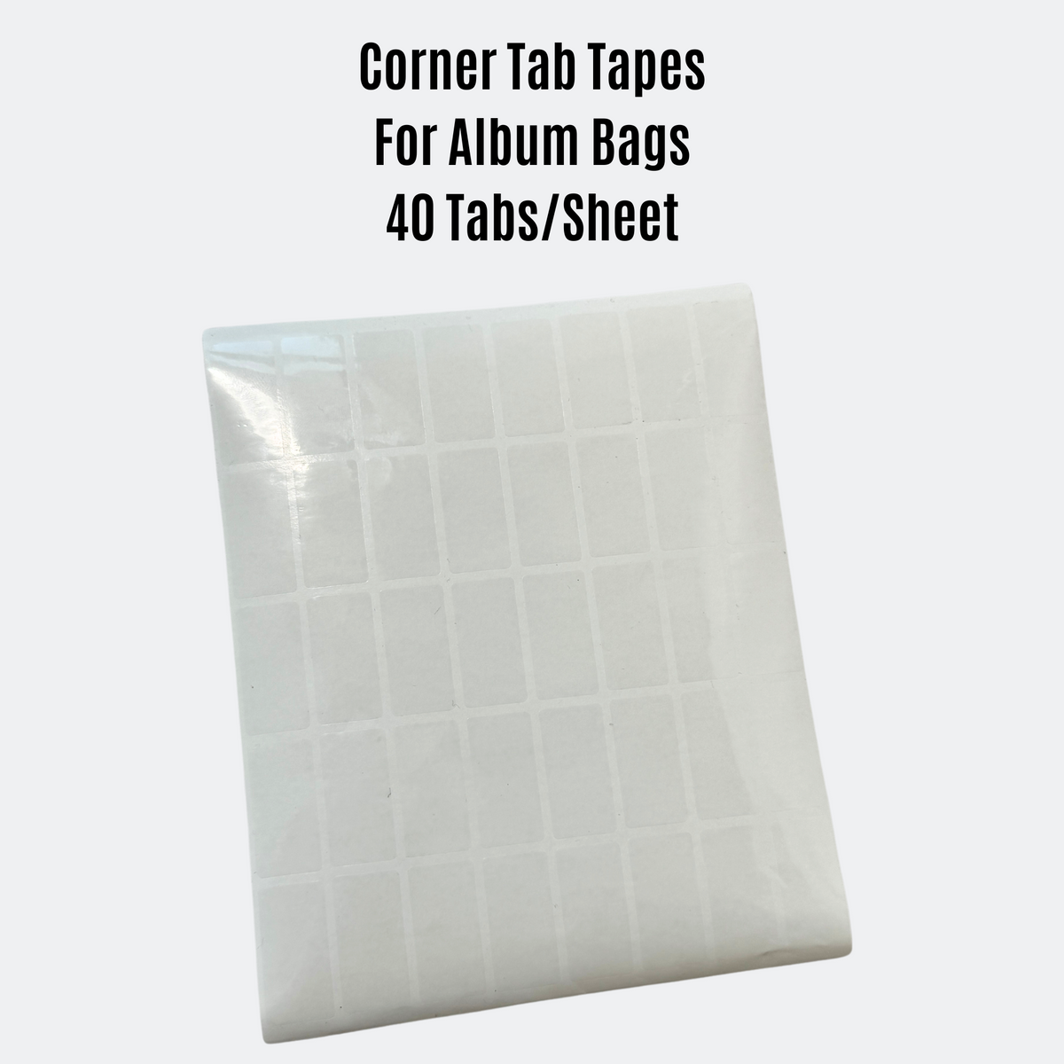 Adhesive Corner Tab Tape For Album Protective Bag (40 Tabs/Sheet)