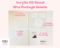 Acrylic Kpop 6 Photocard Display Stand Clear Desk Photocard Display Wall Hanging option available too Kpop Photo Frame Photocard Holder