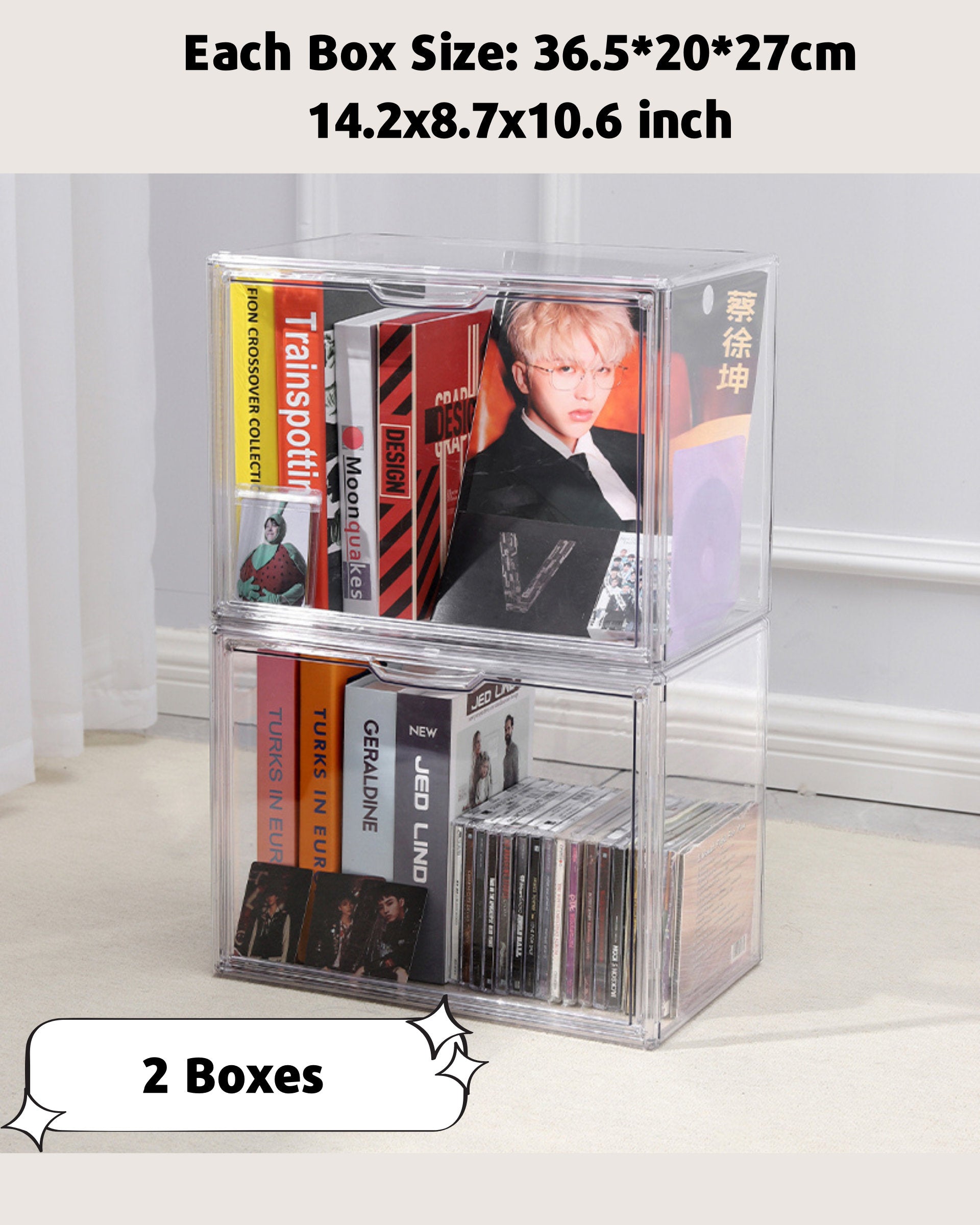 Minimalist Acrylic Cube Bookcase