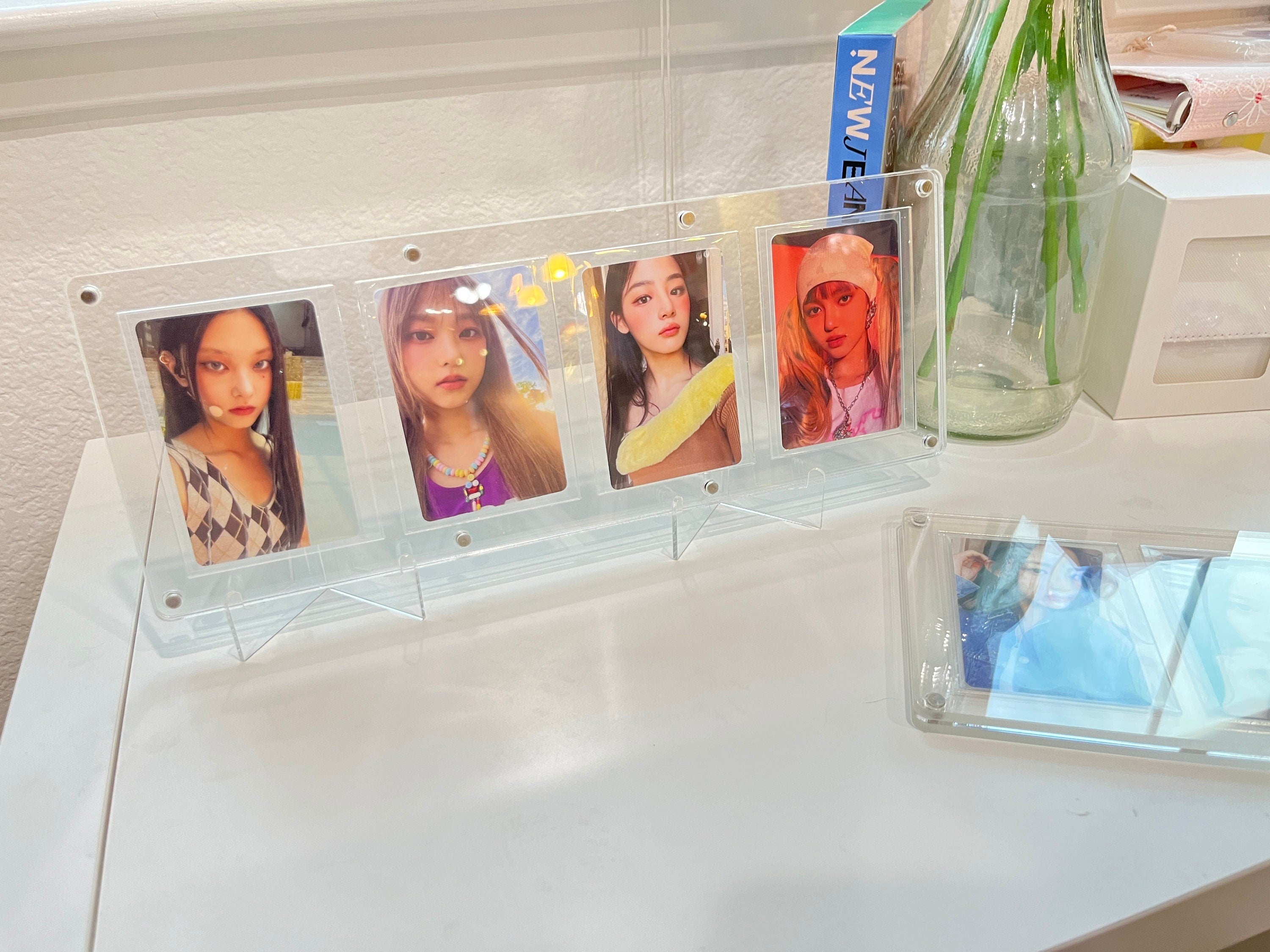 Acrylic Photo Frame Transparent Magnetic Picture Frame Kpop Photocard  Holder Cadre Photo Idol Card Display Stand Room Decor