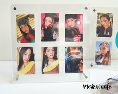 Acrylic Kpop 6 Photocard Display Stand Clear Desk Photocard Display Wall Hanging option available too Kpop Photo Frame Photocard Holder