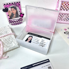 Matte Kpop Photocards Collect Box Photocard Holder Minimalist Photocard Storage Box Container Holds 100 Photocard/ Photocard Sleeves