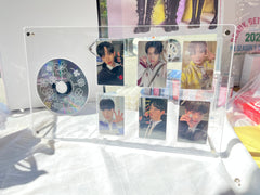 Kpop Acrylic Album CD/ Photocard Display Stand, Holds 2/4/6 Photocards Display Frame Clear Shelf Photocard Display Frame Photocard Holder